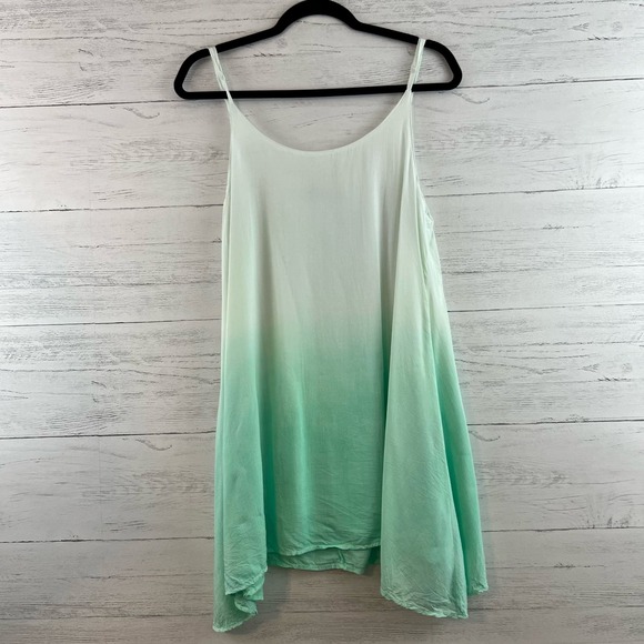 Bishop + Young Mint Dip Dye Spaghetti Strap Slip Dress Size S - Picture 1 of 7